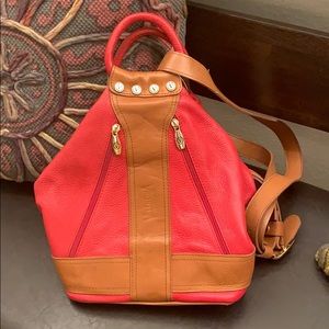 Valentina Italian leather backpack EUC